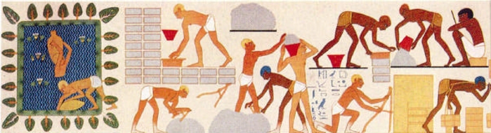 Die Herstellung von Ziegelsteinen in Ägypten